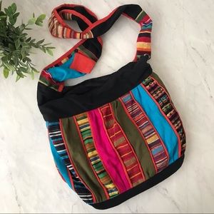 NWOT Multicolor Boho Crossbody Bag